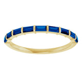 14K Yellow Gold Natural Sapphire Anniversary Band