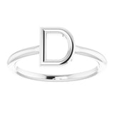 Sterling Silver Initial D Ring