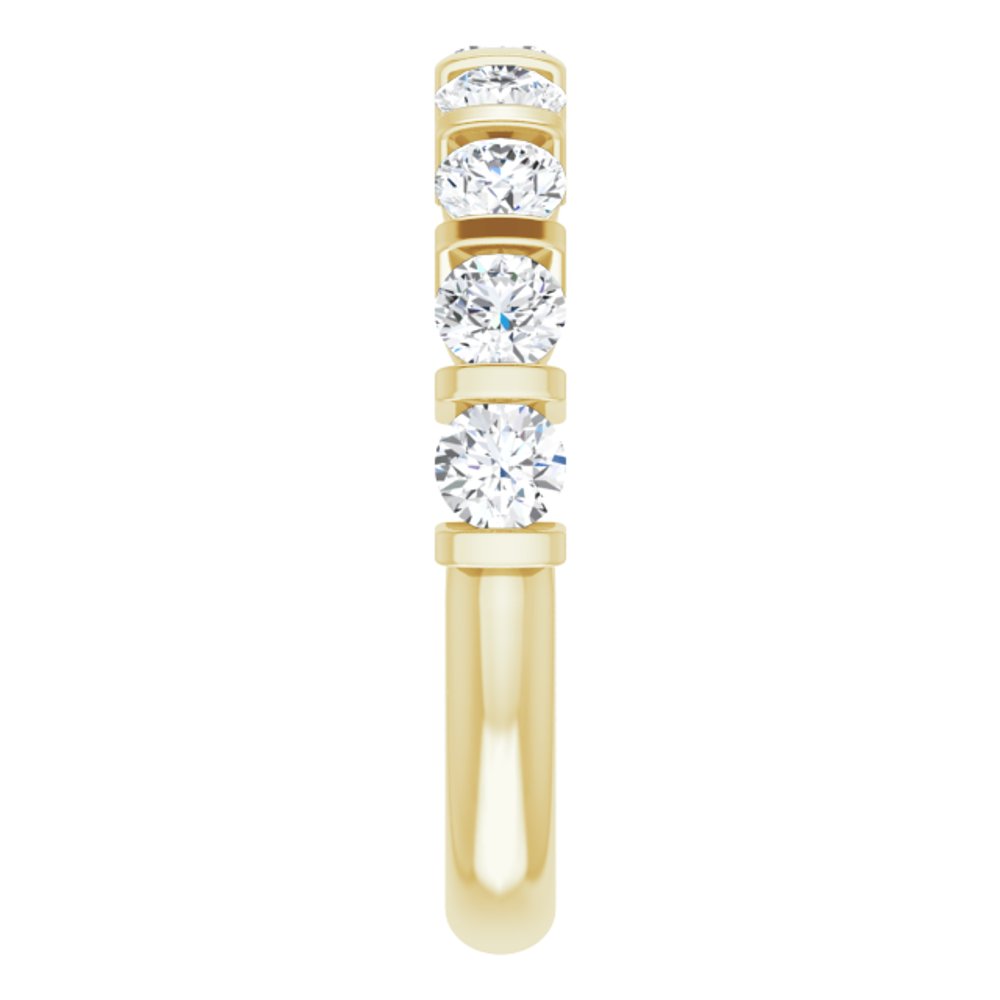 14K Yellow Gold 1 CTW Lab-Grown Diamond Anniversary Band