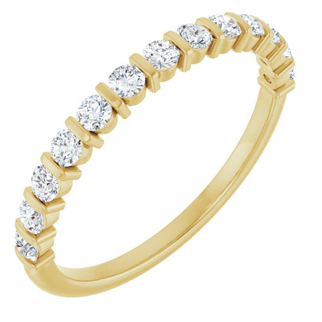 14K Yellow Gold 3/8 CTW Lab-Grown Diamond Anniversary Band