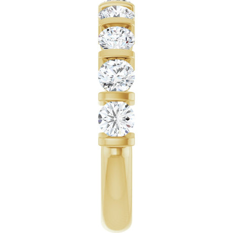 14K Yellow Gold 1 1/3 CTW Lab-Grown Diamond Anniversary Band