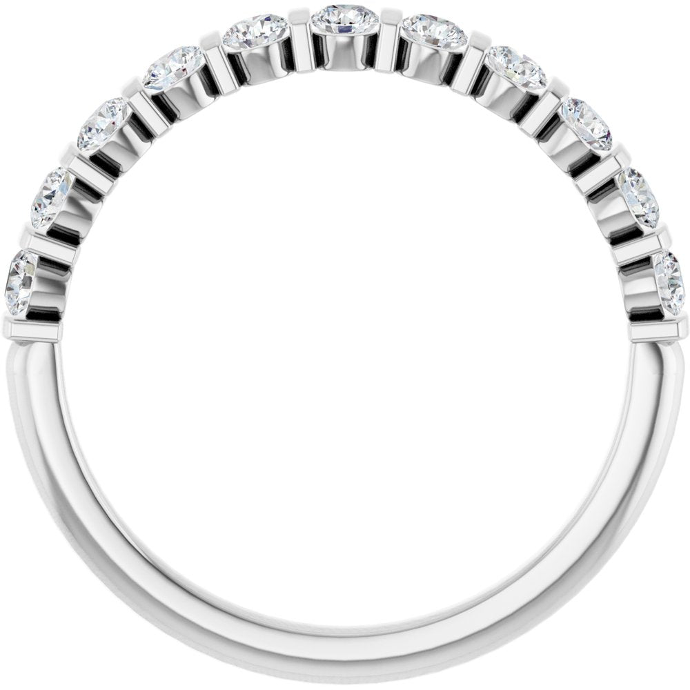 14K White Gold 3/8 CTW Lab-Grown Diamond Anniversary Band