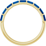 14K Yellow Gold Natural Sapphire Anniversary Band