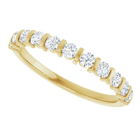 14K Yellow 1/2 CTW Natural Diamond Anniversary Band