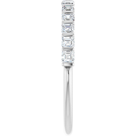 14K White Gold 5/8 CTW Natural Diamond Anniversary Band