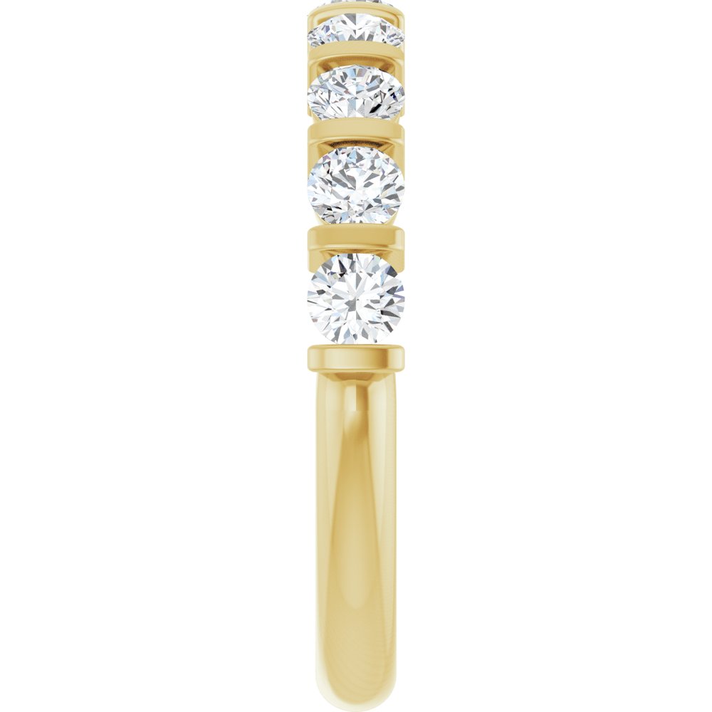 14K Yellow 3/4 CTW Lab-Grown Diamond Anniversary Band