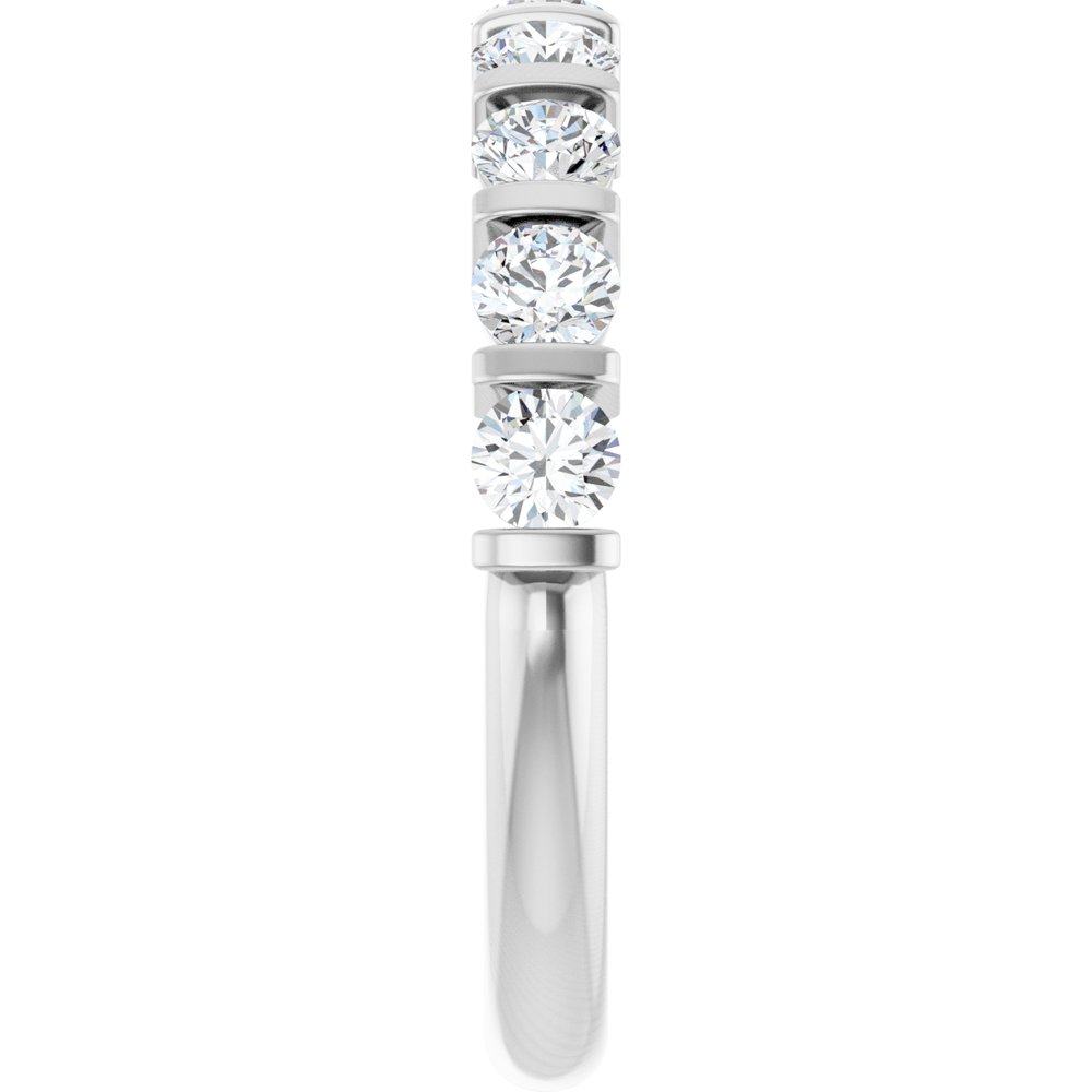 14K White 3/4 CTW Lab-Grown Diamond Anniversary Band