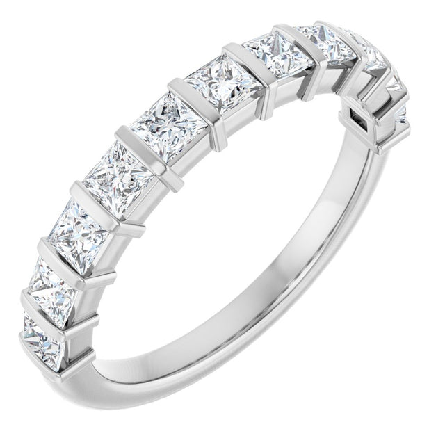 14K White Gold 1 CTW Lab-Grown Diamond Anniversary Band