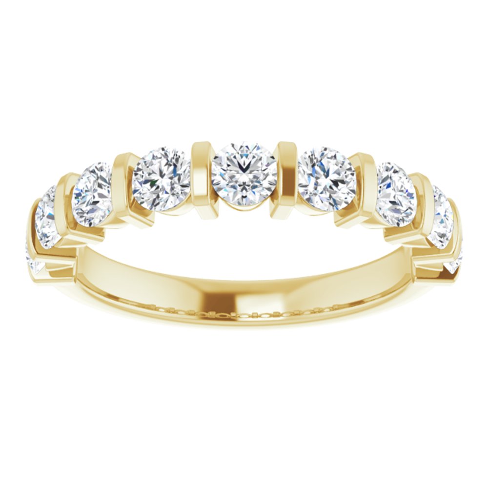 14K Yellow Gold 1 CTW Lab-Grown Diamond Anniversary Band
