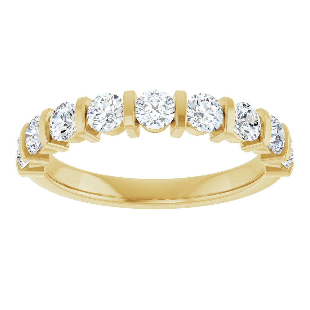 14K Yellow 3/4 CTW Lab-Grown Diamond Anniversary Band