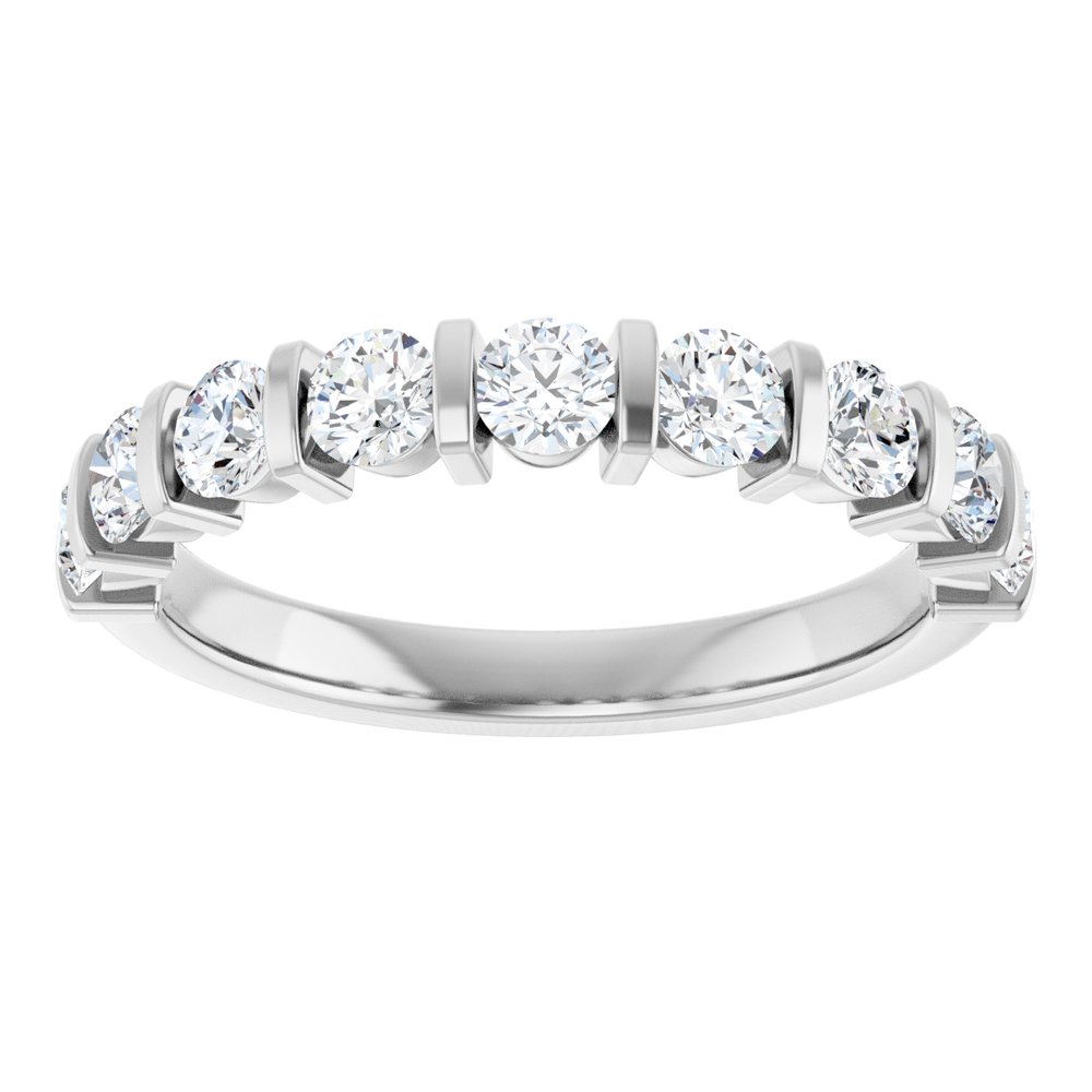 14K White 3/4 CTW Natural Diamond Anniversary Band