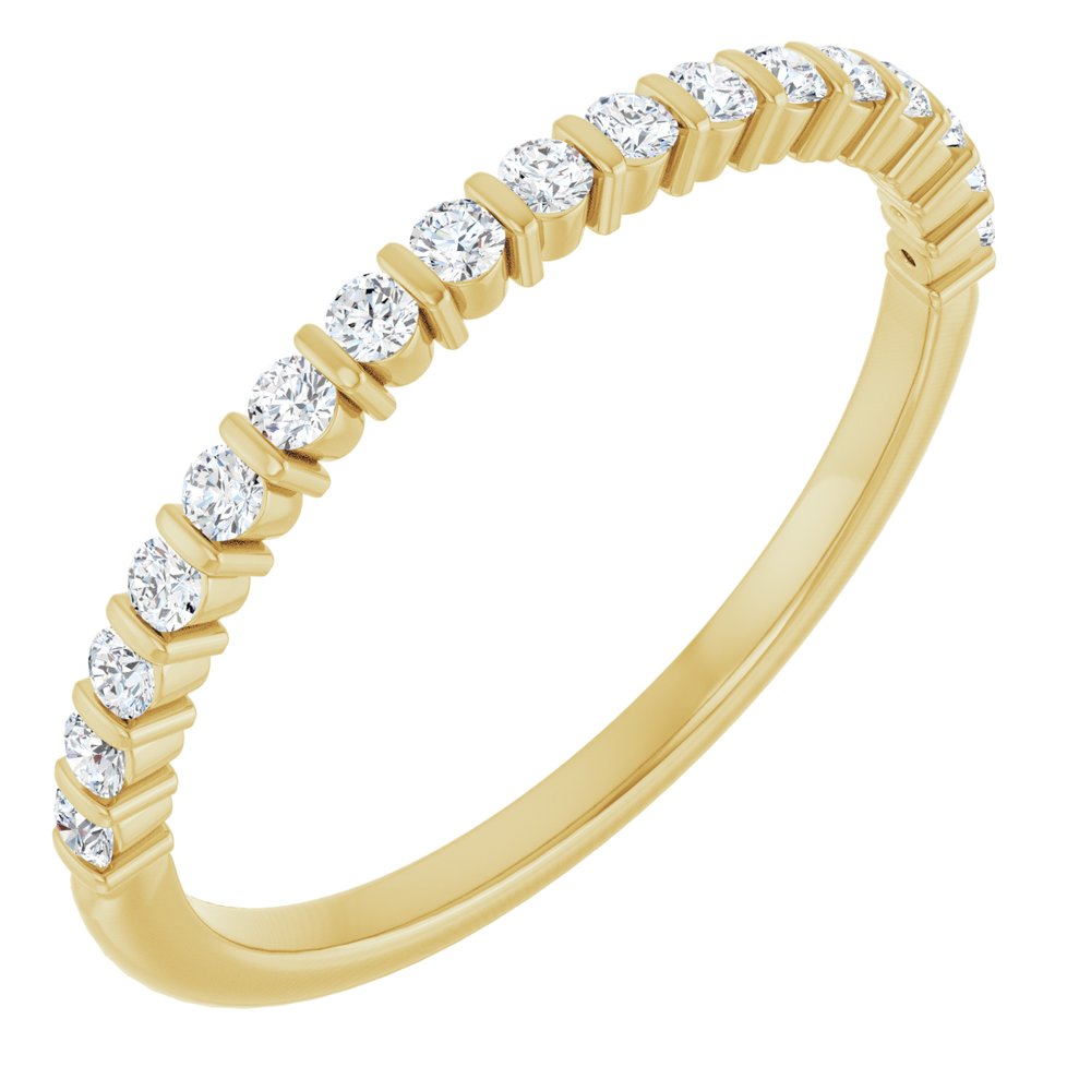 14K Yellow 1/5 CTW Lab-Grown Diamond Anniversary Band