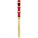 14K Yellow Gold Lab-Grown Ruby Anniversary Band
