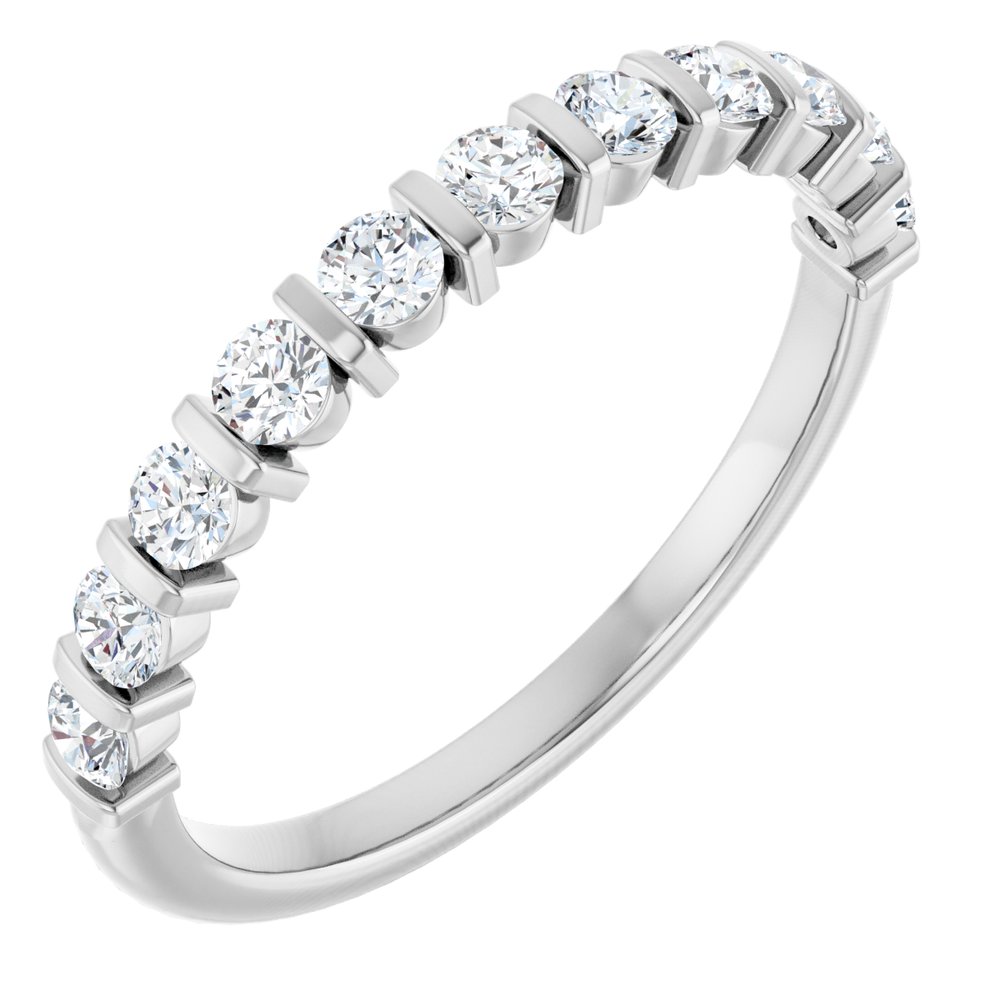 14K White Gold 3/8 CTW Lab-Grown Diamond Anniversary Band
