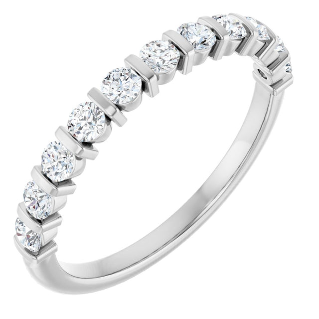 14K White Gold 3/8 CTW Lab-Grown Diamond Anniversary Band