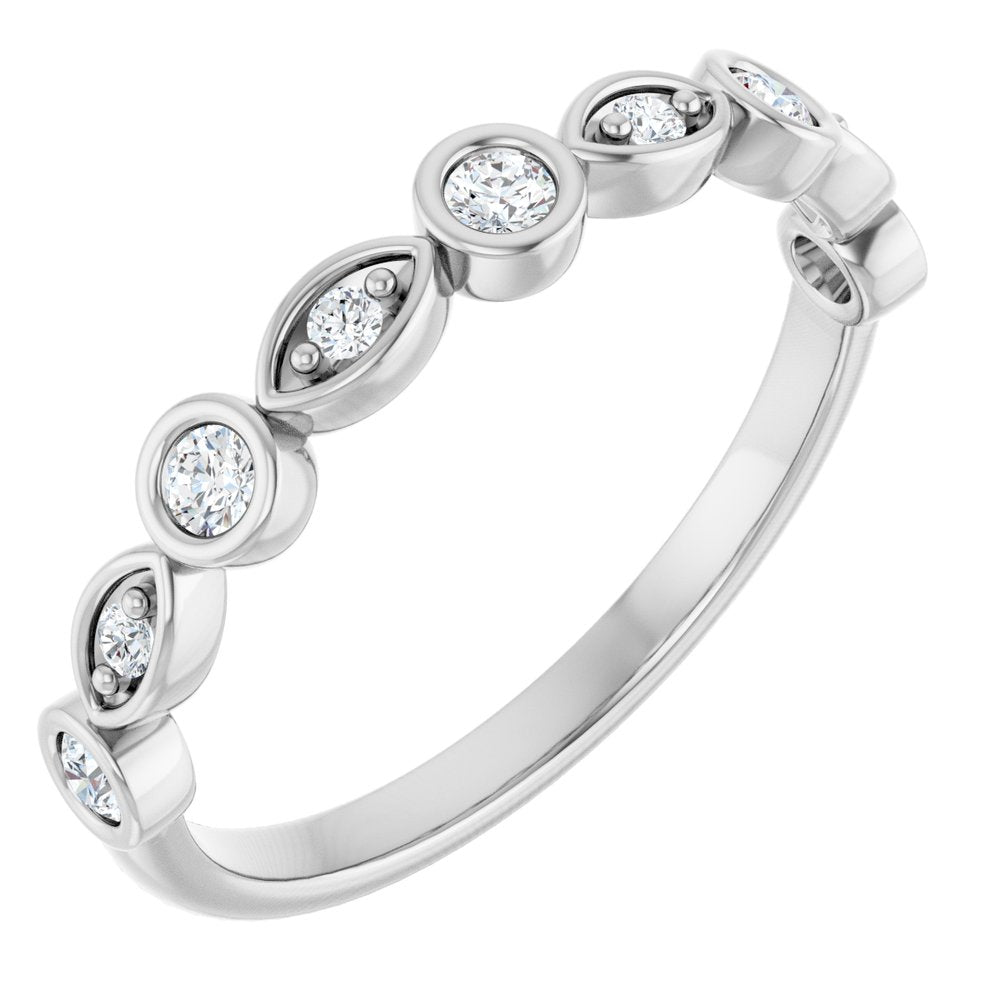 14K White 1/5 CTW Lab-Grown Diamond  Anniversary Band