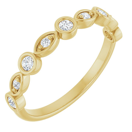 14K Yellow Gold 1/5 CTW Lab-Grown Diamond  Anniversary Band