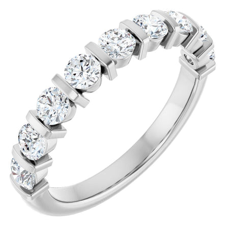 14K White Gold 3/4 CTW Natural Diamond Anniversary Band