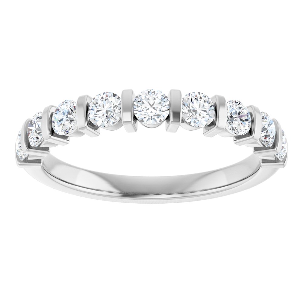 14K White Gold 3/4 CTW Natural Diamond Anniversary Band