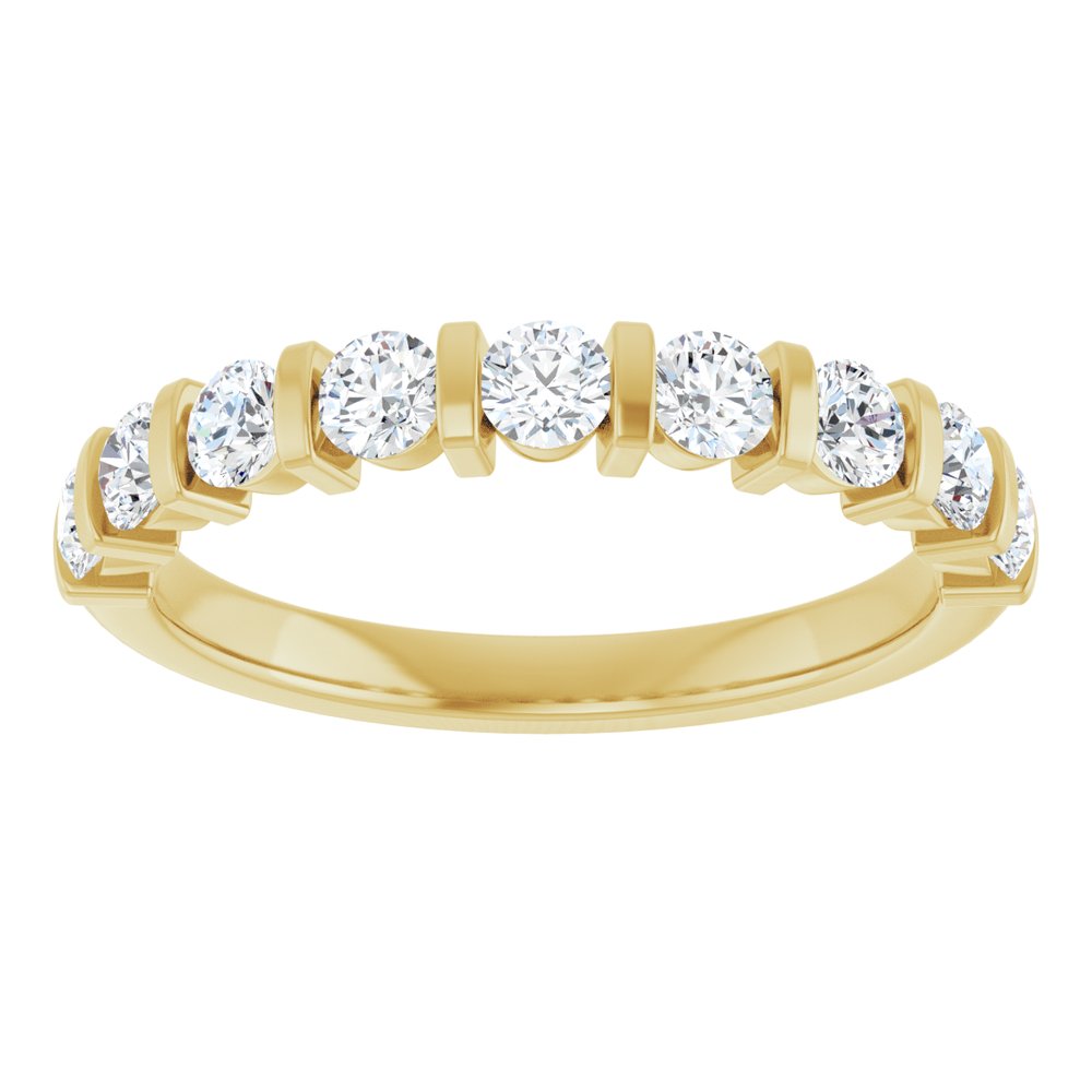 14K Yellow Gold 3/4 CTW Lab-Grown Diamond Anniversary Band
