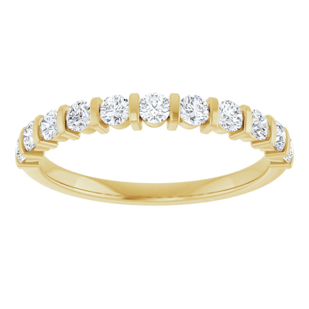 14K Yellow 1/2 CTW Natural Diamond Anniversary Band