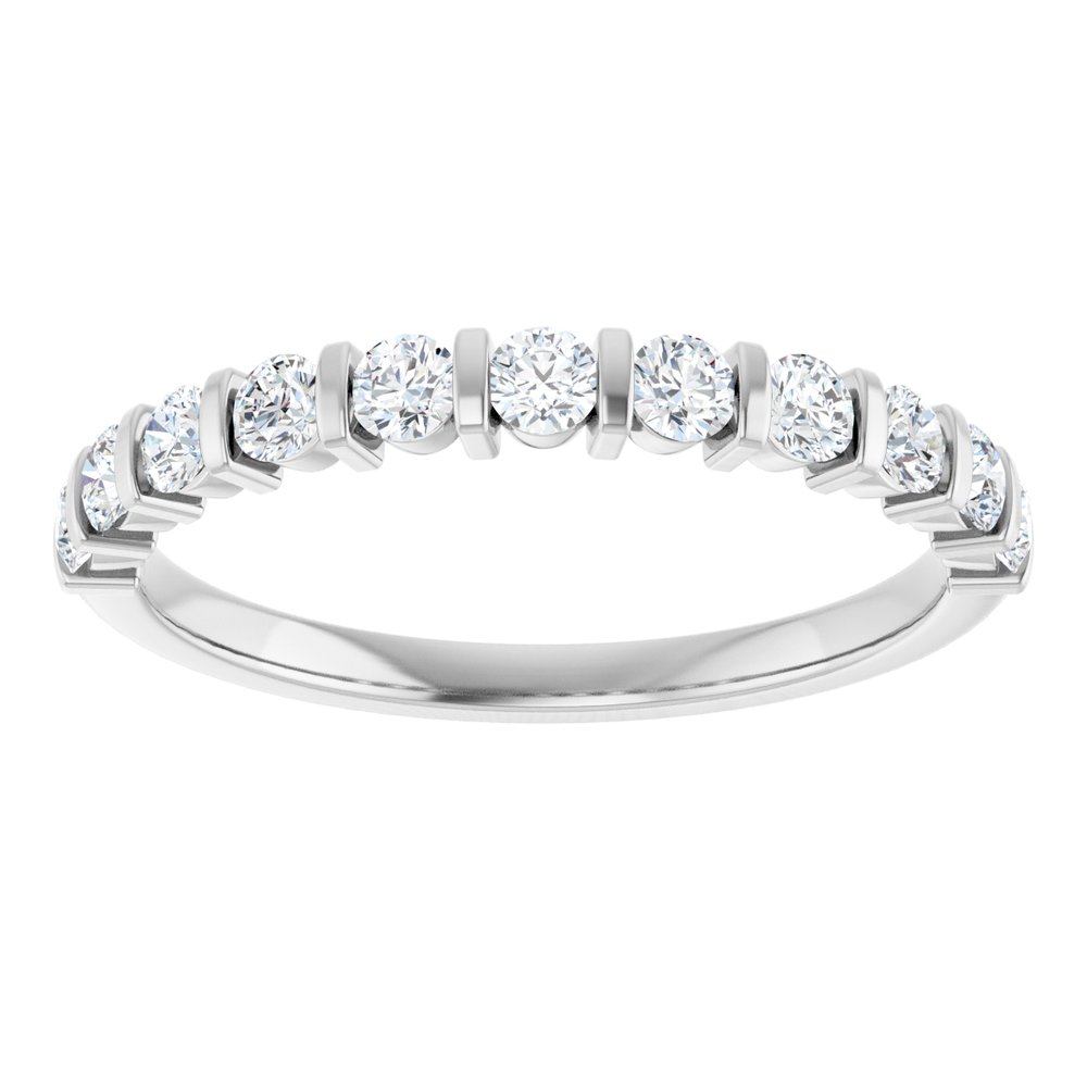 14K White Gold 3/8 CTW Lab-Grown Diamond Anniversary Band