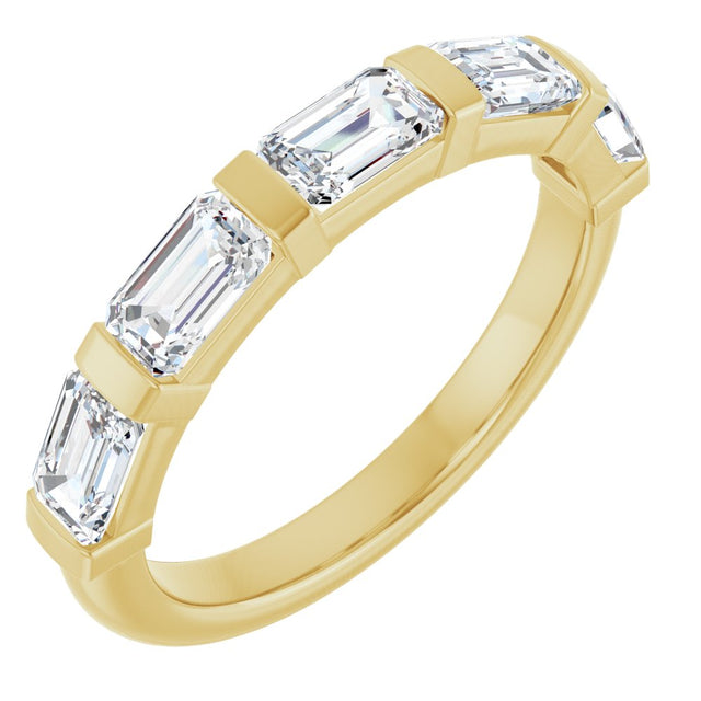 14K Yellow Gold 1 1/2 CTW Lab-Grown Diamond Anniversary Band