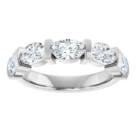 14K White Gold 2 CTW Lab-Grown Diamond Anniversary Band