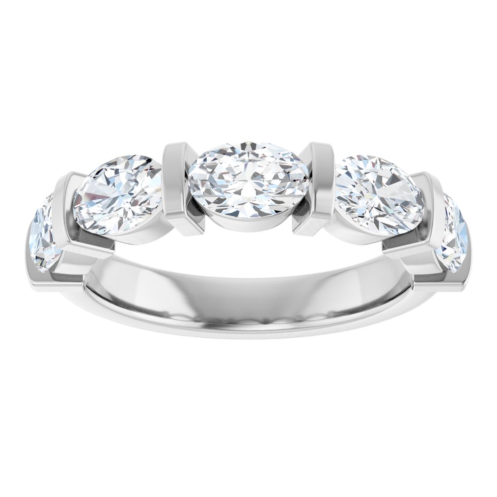 14K White Gold 2 CTW Lab-Grown Diamond Anniversary Band