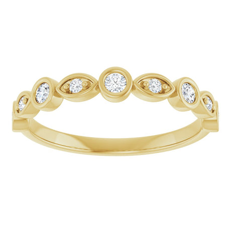 14K Yellow Gold 1/5 CTW Lab-Grown Diamond  Anniversary Band