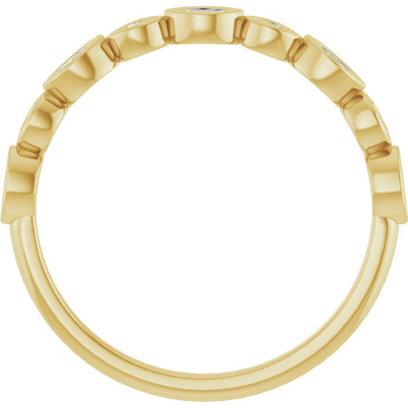 14K Yellow Gold 1/6 CTW Lab-Grown Diamond  Anniversary Band