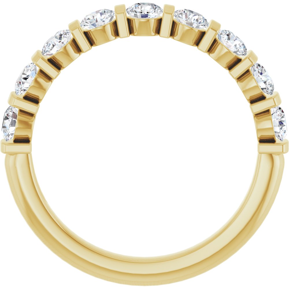 14K Yellow 3/4 CTW Lab-Grown Diamond Anniversary Band