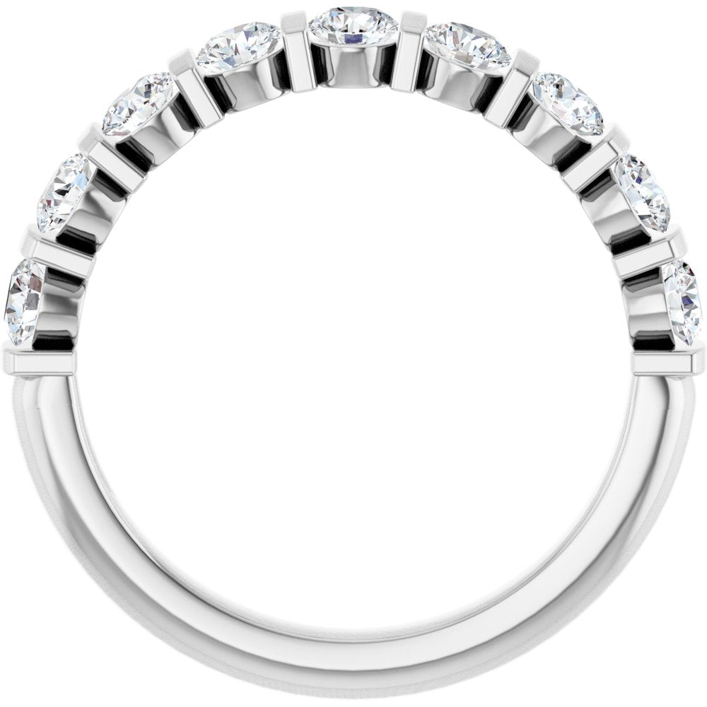 14K White Gold 3/4 CTW Lab-Grown Diamond Anniversary Band