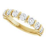 14K Yellow Gold 1 1/3 CTW Lab-Grown Diamond Anniversary Band