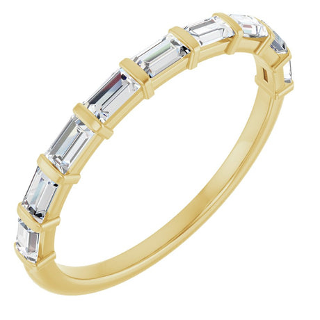 14K Yellow 3/8 CTW Natural Diamond Anniversary Band