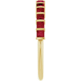 14K Yellow Gold Lab-Grown Ruby Anniversary Band