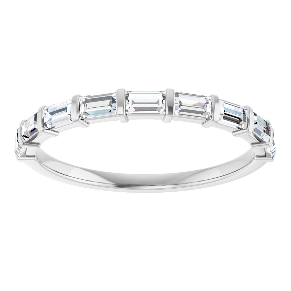 14K White Gold 1/3 CTW Natual Diamond Anniversary Band