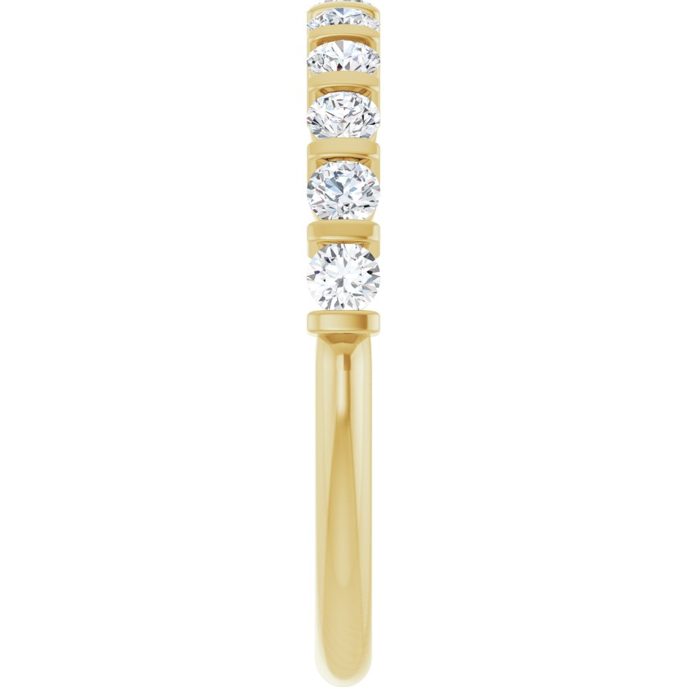 14K Yellow 1/2 CTW Natural Diamond Anniversary Band