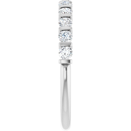 14K White Gold 3/8 CTW Lab-Grown Diamond Anniversary Band