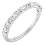 14K White Gold 5/8 CTW Natural Diamond Anniversary Band