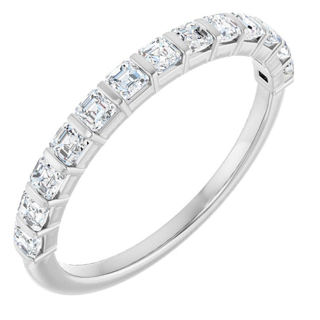 14K White Gold 5/8 CTW Natural Diamond Anniversary Band