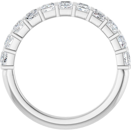 14K White Gold 1 CTW Lab-Grown Diamond Anniversary Band