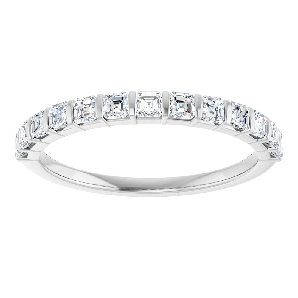 14K White 5/8 CTW Natural Diamond Anniversary Band