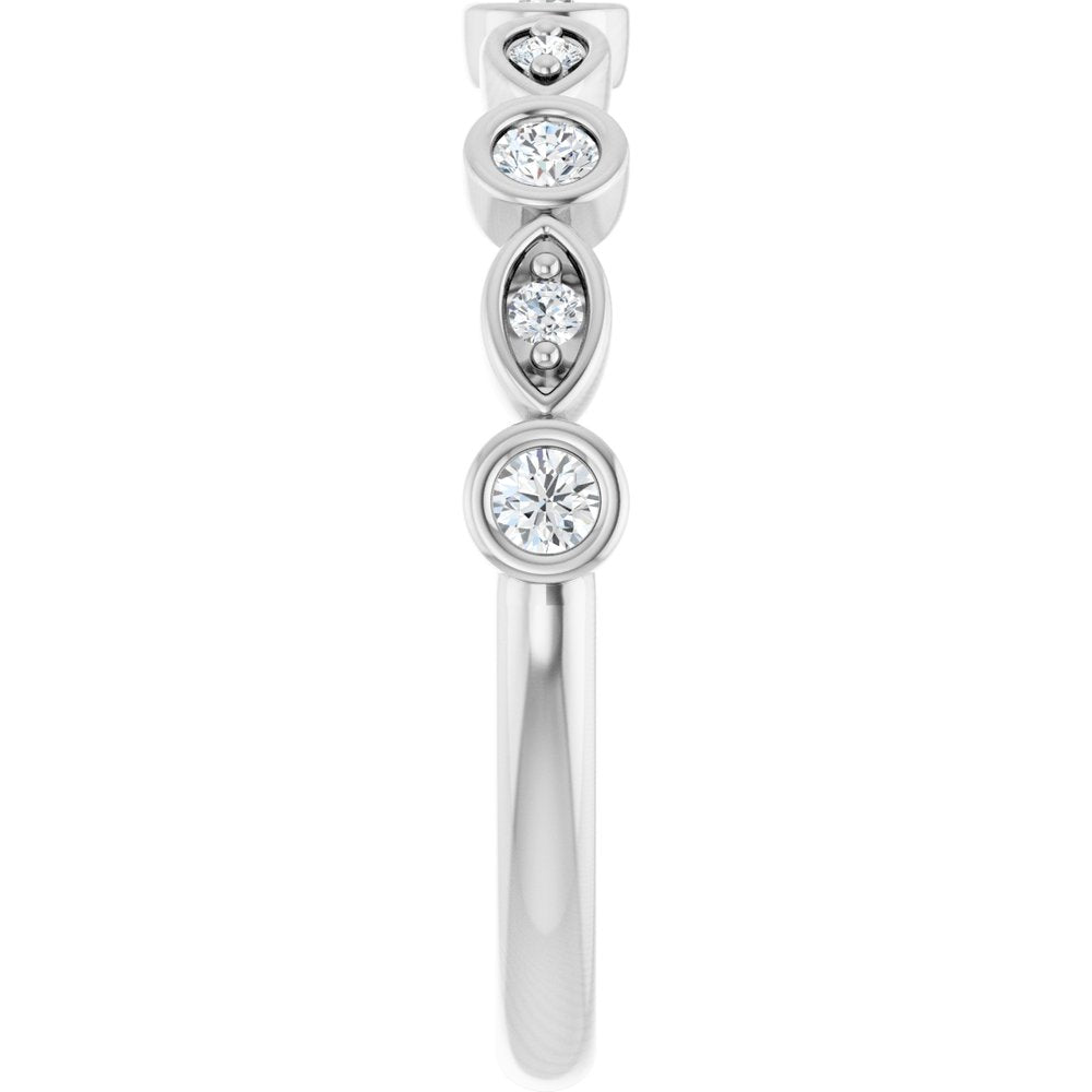 14K White 1/5 CTW Lab-Grown Diamond  Anniversary Band