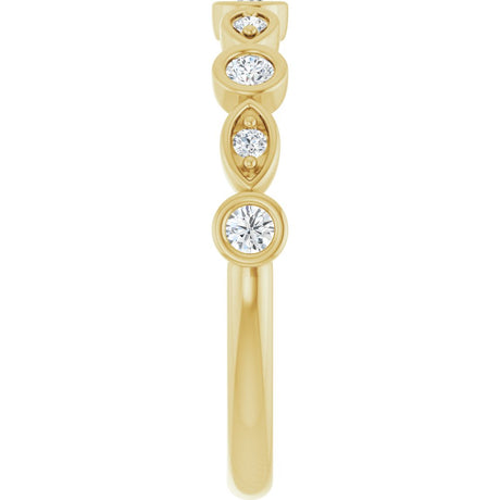 14K Yellow Gold 1/5 CTW Natural Diamond Anniversary Band