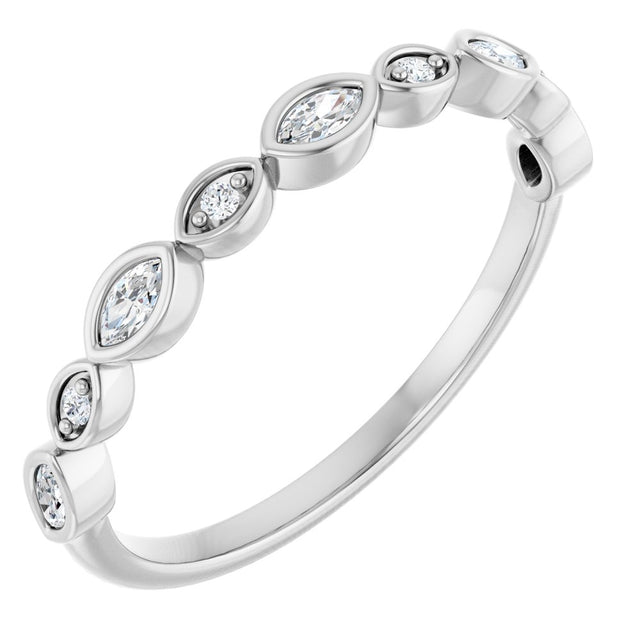 14K White Gold 1/6 CTW Lab-Grown Diamond  Anniversary Band