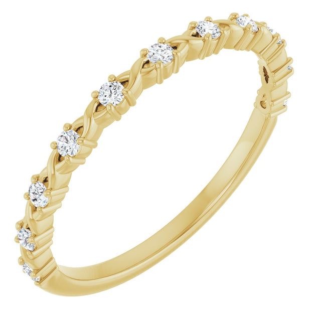 14K Yellow 1/6 CTW Natural Diamond Anniversary Band