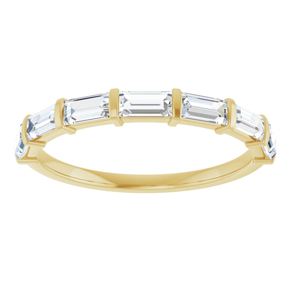 14K Yellow 5/8 CTW Natural Diamond Anniversary Band