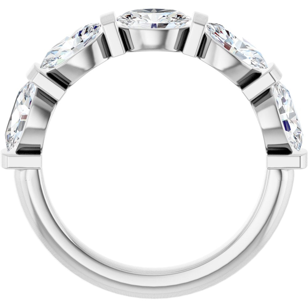 14K White Gold 2 CTW Lab-Grown Diamond Anniversary Band
