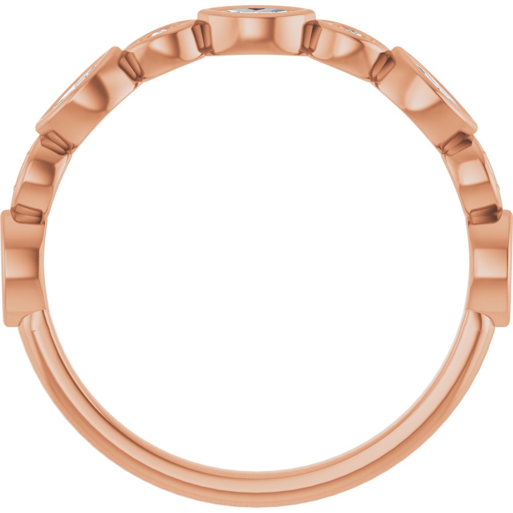 14K Rose Gold 1/4 CTW Natural Diamond Anniversary Band